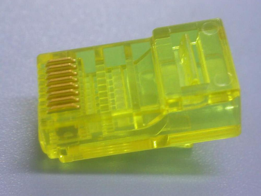 موصل RJ45 CAT5E الأصفر