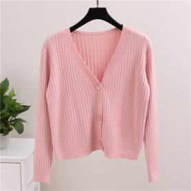 High Quality Fashion Pink Knitted Sweater On Sale