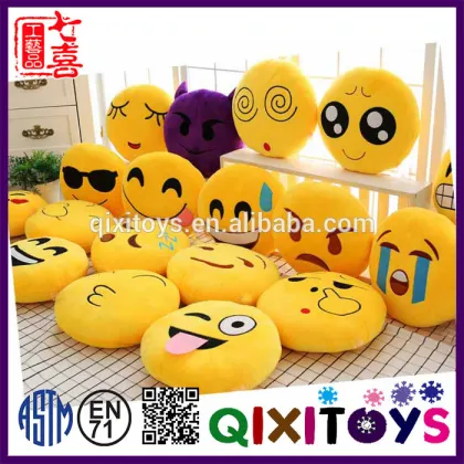 China factory online emoji poster dancing girl emoji smiley pillows