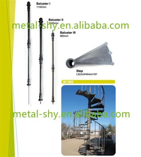 Antique exterior cast iron spiral staircase