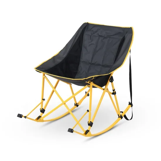 Luxury Comfort Swing Beach Chair with Padded Rocking Folding Design and Armrest