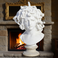 Sculptural White Marble Bust |Artisan Hair Detailing​