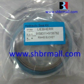 Repair Seal Kits for Liebherr R944B Excavator Cylinder Bucket, Part Numbers 9158311 and 9156782