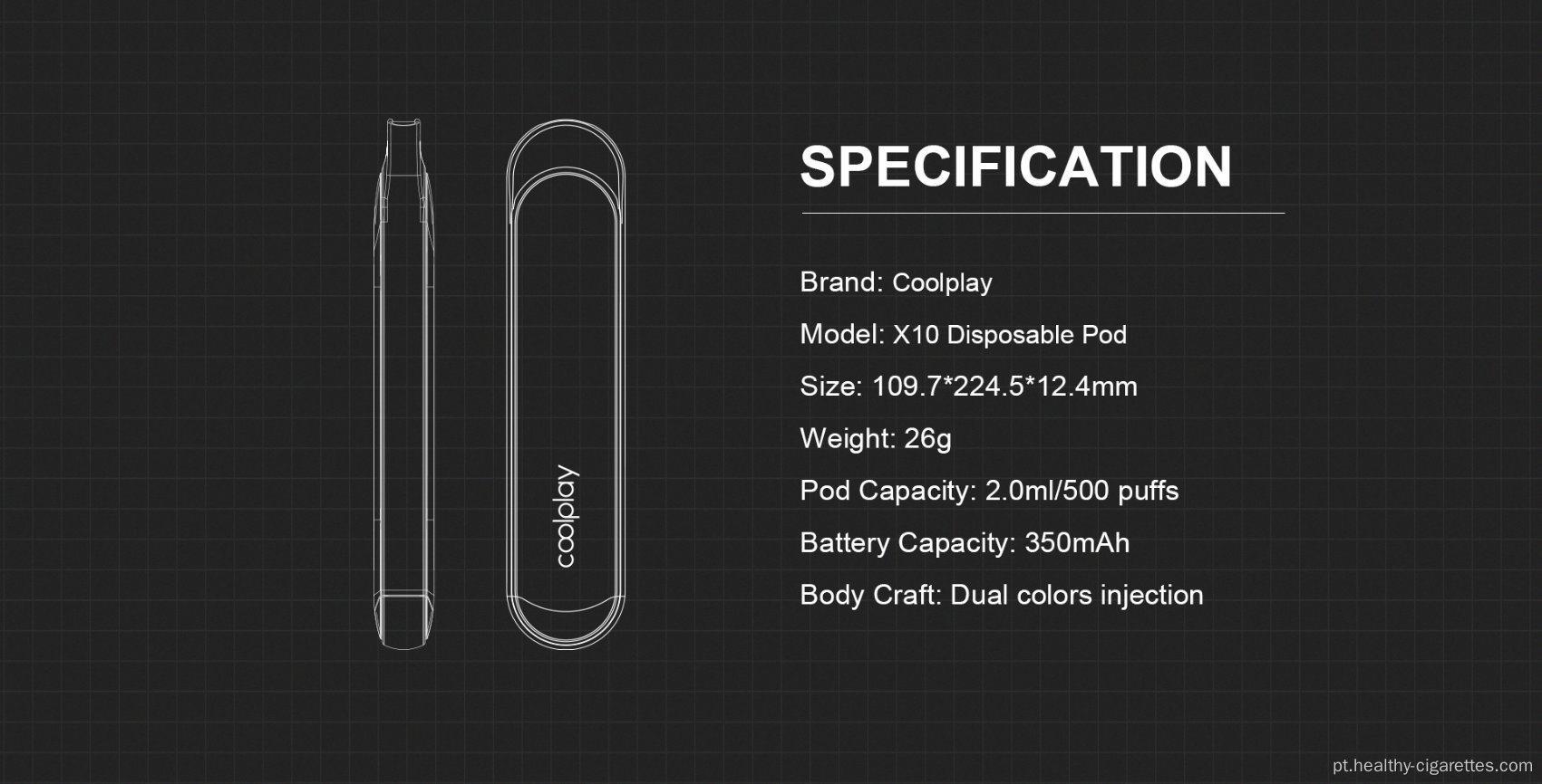 2022 Newset fácil de usar o Coolplay 500 Puff