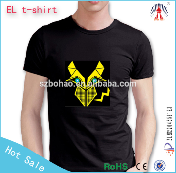 fashion el t shirt/flashing led t shirt/t shirt led design