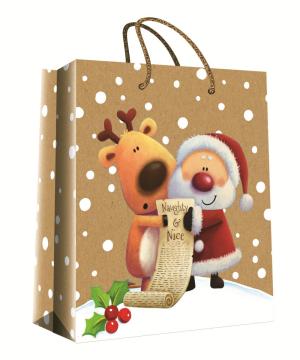 CHRISTMAS SERIES KRAFT GIFTBAG41-0