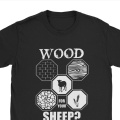 Men's HipHop T Shirts Wood For Your Sheep Board Game Settlers Of Catan Wheat Gamer Tee Shirt Christmas Streetwear