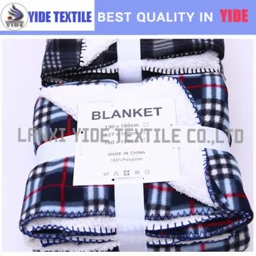 China Professional checkered fleece blanket