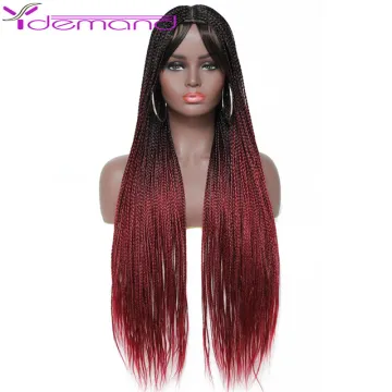 Synthetic Wigs Box Braids With Baby Hair Wig Perruque Tresse Long Dreadlock Twist Box Braided Y Demand Wigs For Black Women