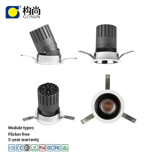 GOSUN Anti Glare Smart Module Downlight COB LED Ceiling Recessed Spotlight