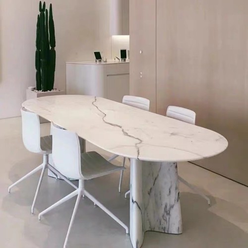 Table à manger en marbre scandinave luxe léger