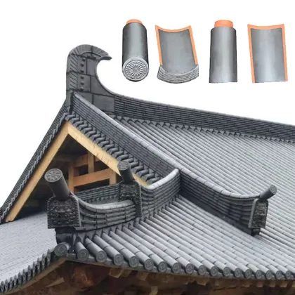 Japanese garden pagodas roof tea house ceramic roof tile