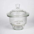Disiccaratore in vetro trasparente con piastra di porcellana 300mm
