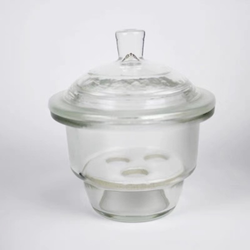 Clear Glass Desiccator with Porcelain Plate 240mm