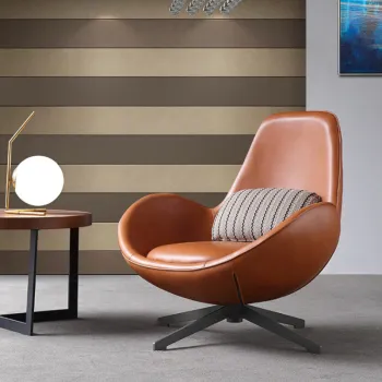 Genuine Leather Lounge Chair for Living Room