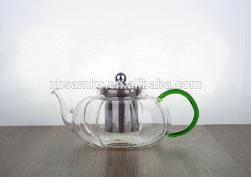 Large custom borosilicate glass heated transparent teapot