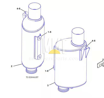 266-7784 2667784 العادم كاتم الصوت لمحرك C32 D11R D11T Track Type Type Type