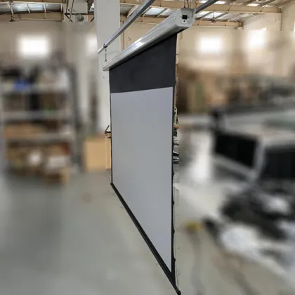 Motorized Tab-Tensioned 120 Inch 16:9 Projector Screen for WeMax VAVA UST Laser Projector - Hot Sale Yovanxer