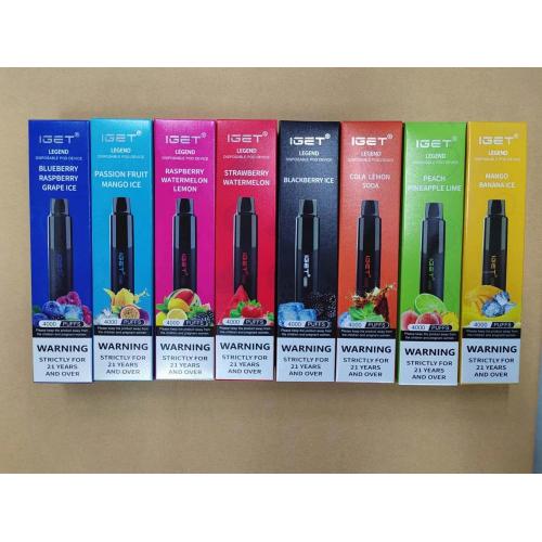 Iget Legende 4000 Puffs Einweg -Vape Vape Blackberry Ice