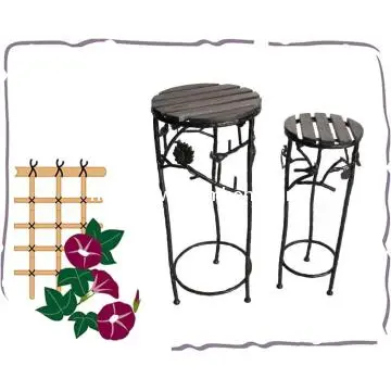 outdoor antique rusty plant stand furniture