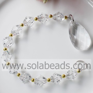 Prisme de guirlande de perles de 260 mm de longueur en vrac