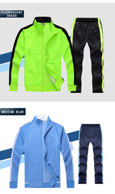 Mens Tracksuit Set Sportswear Sets with Full Zipper