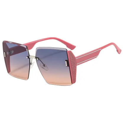 Kenbo Fashion: Latest Vintage Brand Design Rimless Sunglasses - Ultraviolet-Proof Gradient Sun Glasses for Women