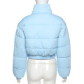 Winter 2021 New Women Puffer Jacket Cropped Custom