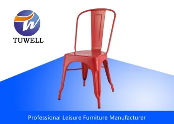 Red Outdoor Marais Metal Tolix Chairs Stackable For Office / Living Room Tolix Chair Replica