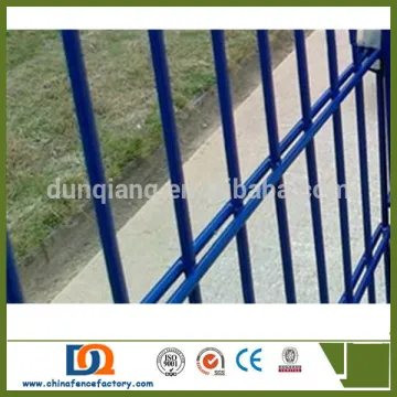 welded 2D fence system Metal double wire fence double weft wire fence
