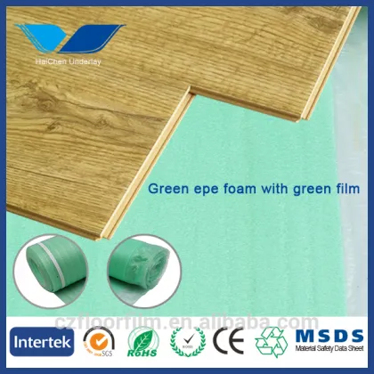 Green EPE foam rubber serenity mat flooring underlay