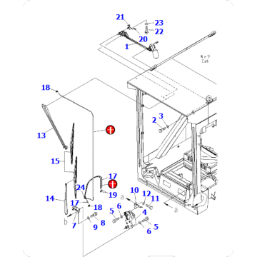 Excavator PC2000-8 Wiper Hose 23B-951-6281