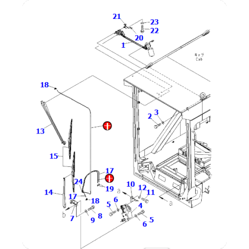 Excavator PC2000-8 Wiper Hose 23B-951-6281