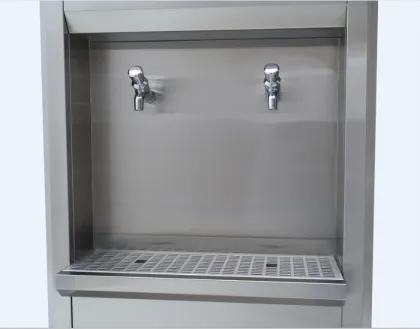 Stainless Steel Commercial Water Cooler with Freestanding Three Taps