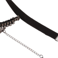 Mehrschichtiger Choker Halskette schwarzer samt Kette Tattoo Choker