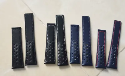 22mm Luxury Blue Calf Leather Watch Strap for Tag-Heuer