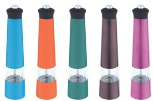 Red, Yellow Or Green Stainless Steel Pepper Mill, Family Mini Grinder