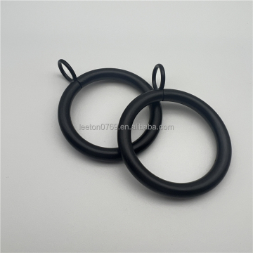 Factory Supply 1.5 Inch 50x38x6mm Strong Matte Black Metal Curtain Rings