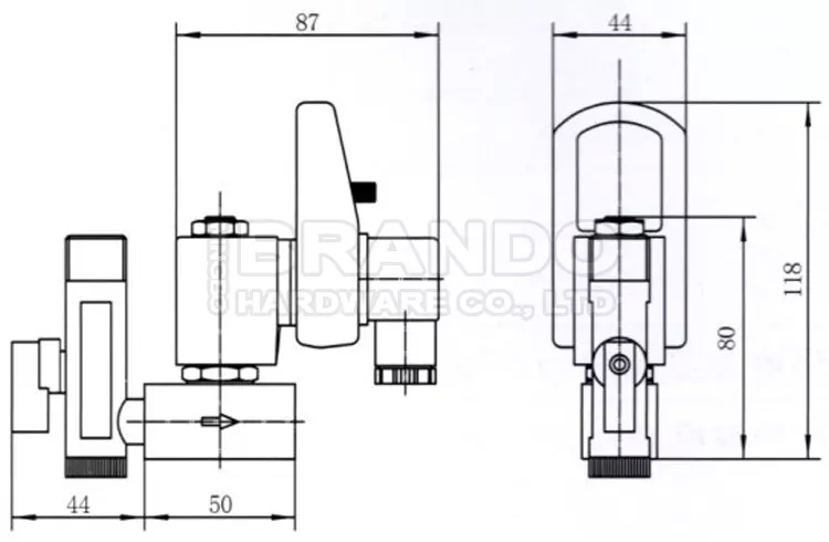 BADV1 Dimension of OPTIMUM Auto Drain Valve: