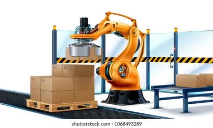 Shanghai Wan Shen Supplier Carton Box Automatic Palletizer with Robot Arm Packaging Machinery