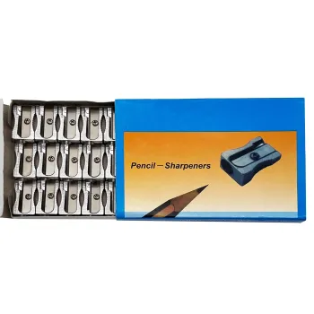 Custom Logo Mini Single Hole Aluminium Pencil Sharpener for School and Office