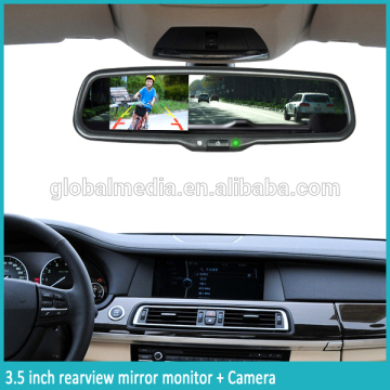 3.5 inch car auto dimming rearview mirror with automatically back-up camera display