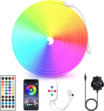 กันน้ำ RGB Neon LED LED ไฟแถบสำหรับการตกแต่งกลางแจ้ง
