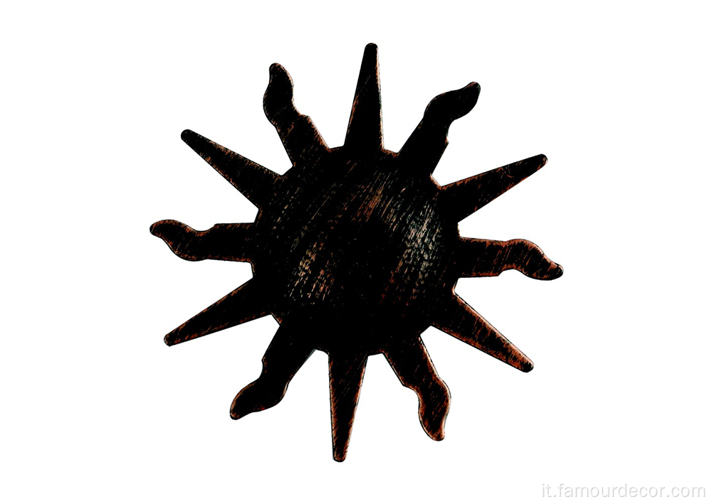 Asta della tenda in ferro battuto a forma di sole