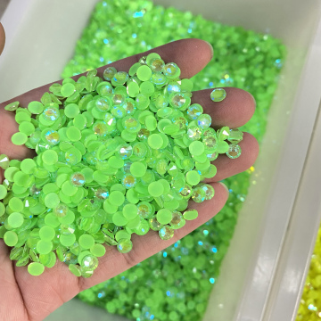 Customized WHATSTONE Neon Peridot Color Glow in the Dark Glass Crystal AB Rhinestone Bikini Accessories Collection