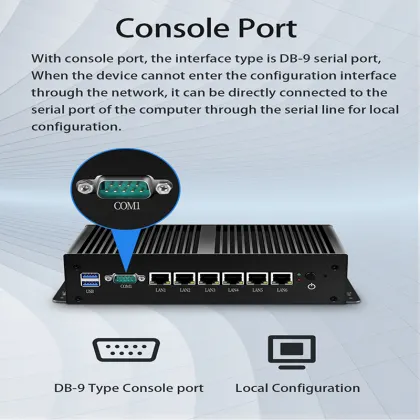 Intel Celeron Processor Fanless Mini PC Software Router