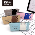 Custom cute cartoon cat PU pencil case