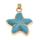 Wrapped Gold turquoise seastar pendant