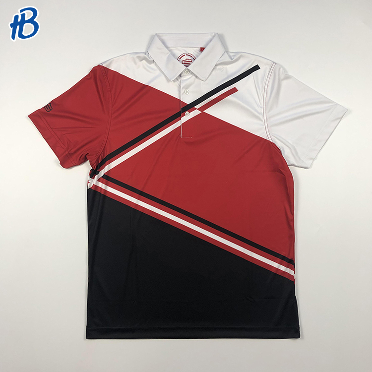 Polo de diseño de diseño de hombres negros blancos blancos personalizados