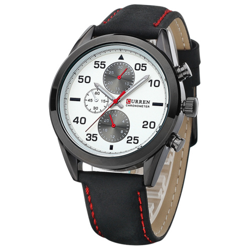 Promotion CURREN Leather Color Band Watch men